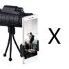 Compatible with Apple, Monocular Telescope Zoom Scope with Compass Phone Clip Tripod