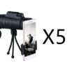 Compatible with Apple, Monocular Telescope Zoom Scope with Compass Phone Clip Tripod