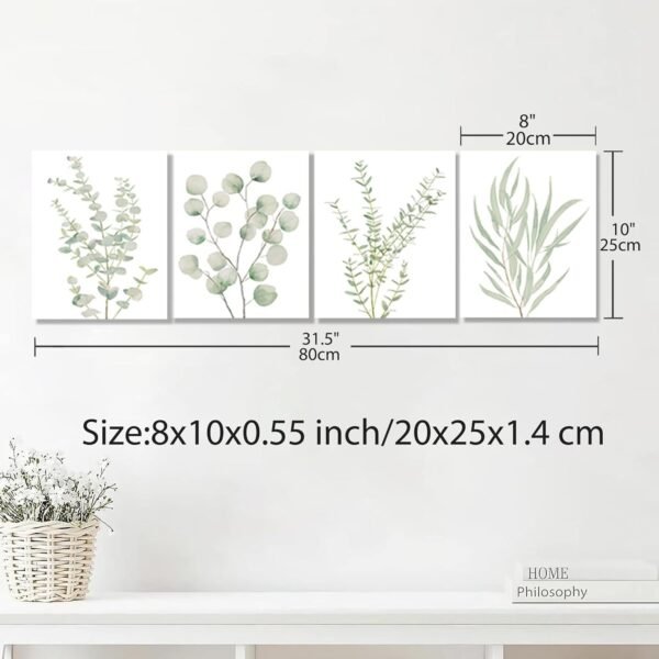 71aa044f-68d9-4823-968f-9576856dbb25.jpg Set of 4 Botanical Canvas Art - Minimalist Boho Framed Prints