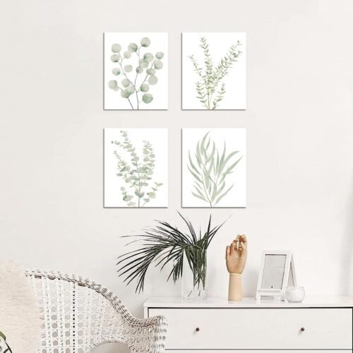 c03885d0-028e-4e21-aad4-b3284f05f2a7.jpg Set of 4 Botanical Canvas Art - Minimalist Boho Framed Prints