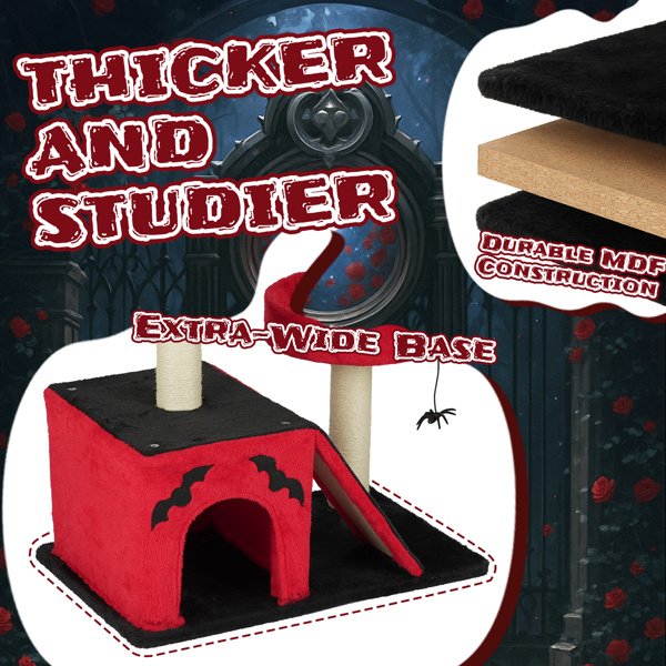0cc3a561-43a2-4004-9919-46a23a6e7efc.jpg BEST Halloween Cat Tree – Gothic Cat Tower with Condo & Scratching Posts