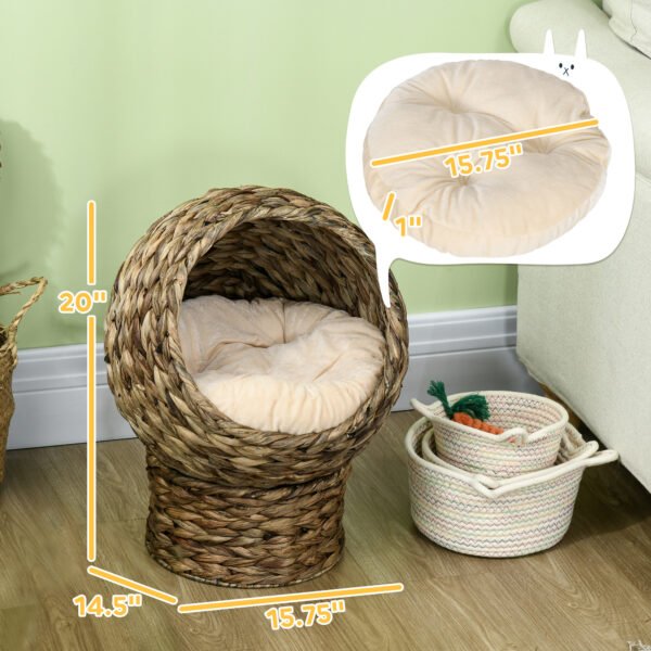 10ebca91-53c6-4c93-90b8-8e313691e3f0.jpg best Handwoven Elevated Cat Bed – Wicker Basket House with Soft Cushion