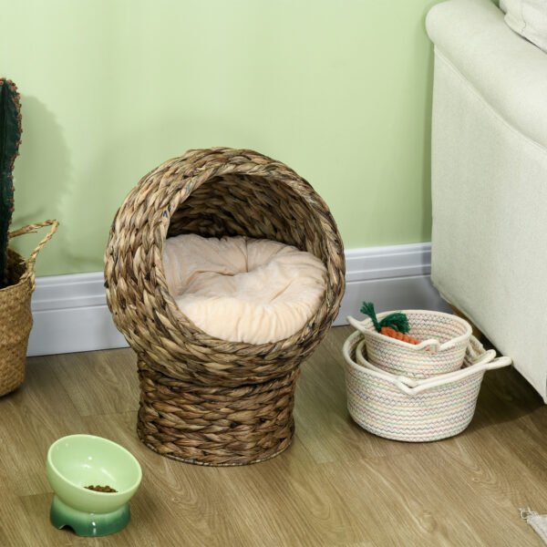 8b03f1f2-f2e1-4a31-9f4c-df8e3bca84f7.jpg best Handwoven Elevated Cat Bed – Wicker Basket House with Soft Cushion
