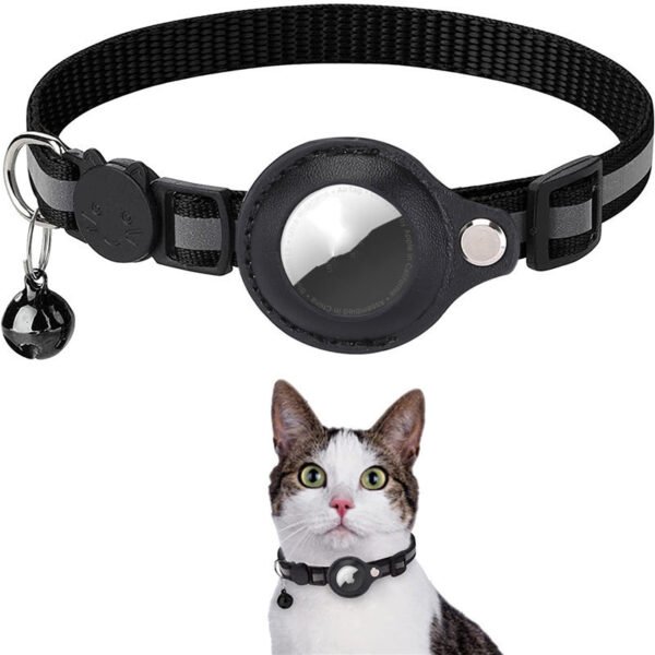 ba2f978a-f3ef-442f-bf57-83b84aeaa3a4.jpg Reflective Collar Waterproof Holder Case For Airtag Air Tag Airtags Protective Cover Cat Dog Kitten Puppy Nylon Collar