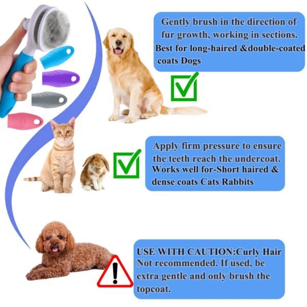 08b8a8f1-440a-4d0c-974c-9b5a8952d35f.jpg Self Cleaning Pet Brush: Ultimate 5-in-1 Grooming Tool Pets Love
