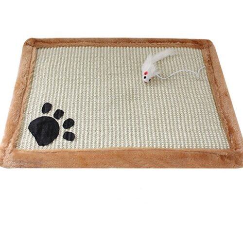 cat-scratch-mat-with-mouse-toy cat scratch mat with mouse toy