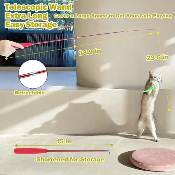 4b88f395-36df-4c65-90d8-75d9784c9f41.jpg Feather Wand Cat Toy Set – Ultimate 11-Piece Play Kit Cats Love