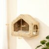 56019b60-70c9-4d00-936f-71b84aa55b67.jpg Cat Wall Shelf with Cushion – Ultimate 12-Lb Cozy Cat Retreat
