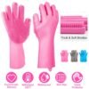 9e980698-1a4d-4e1b-b00d-da04ff9f03e7.jpg Magic Silicone Dishwashing Gloves - Heat Resistant Scrubber Gloves for Kitchen and Pet Care