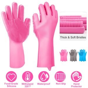 9e980698-1a4d-4e1b-b00d-da04ff9f03e7.jpg Magic Silicone Dishwashing Gloves - Heat Resistant Scrubber Gloves for Kitchen and Pet Care