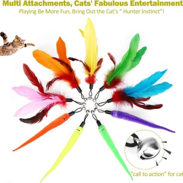 aaa90192-b42f-4c32-a8d8-4e4c669fc8b9.jpg Feather Wand Cat Toy Set – Ultimate 11-Piece Play Kit Cats Love
