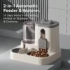 Large Capacity Gravity Pet Feeder Water Dispenser - 2-in-1 Automatic Cat and Puppy Feeding Set