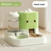 Anti Spill Pet Feeder Water Bowl - 2-in-1 Set with 2300ml Food and 1000ml Water Capacity