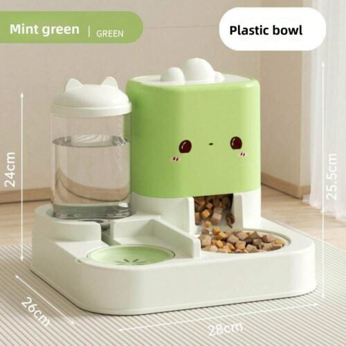 c2375e10-be44-4bab-b82d-d86285c99598.jpg Anti Spill Pet Feeder Water Bowl - 2-in-1 Set with 2300ml Food and 1000ml Water Capacity