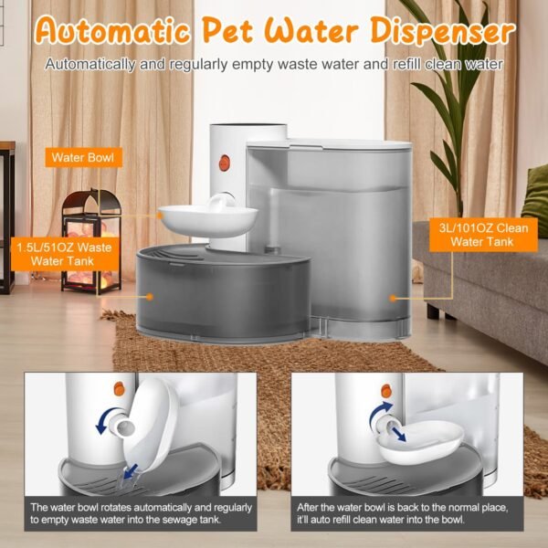 Ultimate Cordless Self-Refill Pet Water Dispenser – Smart 3L Design