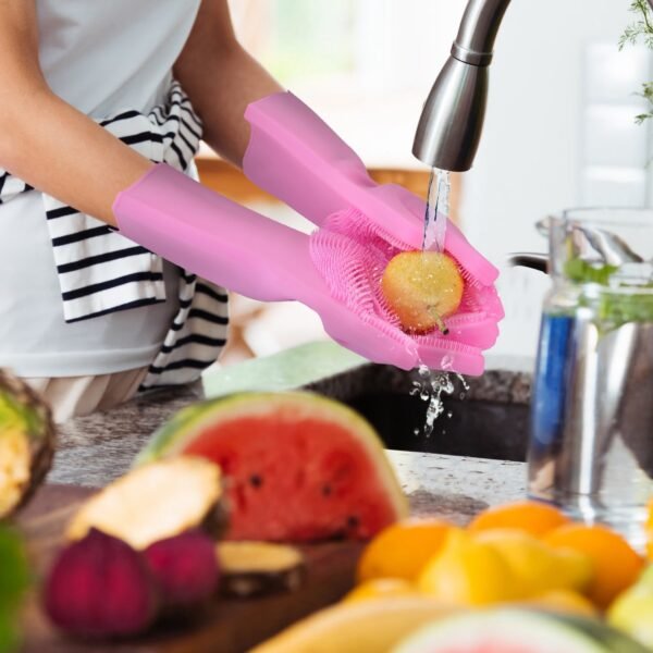 fca312d3-13e6-430f-8037-414e6c8d3848.jpg Magic Silicone Dishwashing Gloves – Heat Resistant Scrubber Gloves for Kitchen & Pets (1 Pair)