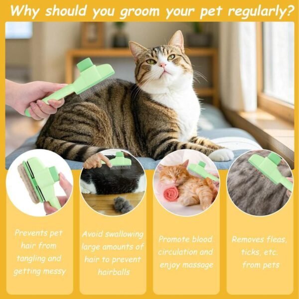 Peigne Démêlant Chien Chat Ultimate 2-en-1 – Adoré de Vos Animaux