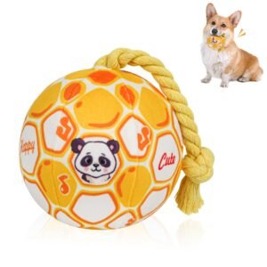 plush dog ball with rope plush dog ball with rope